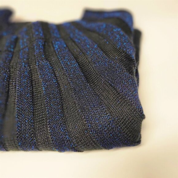 BLUE Glitter  Stretchy Tunic Knit Dress or Glitter Top One Size - Picture 11 of 12
